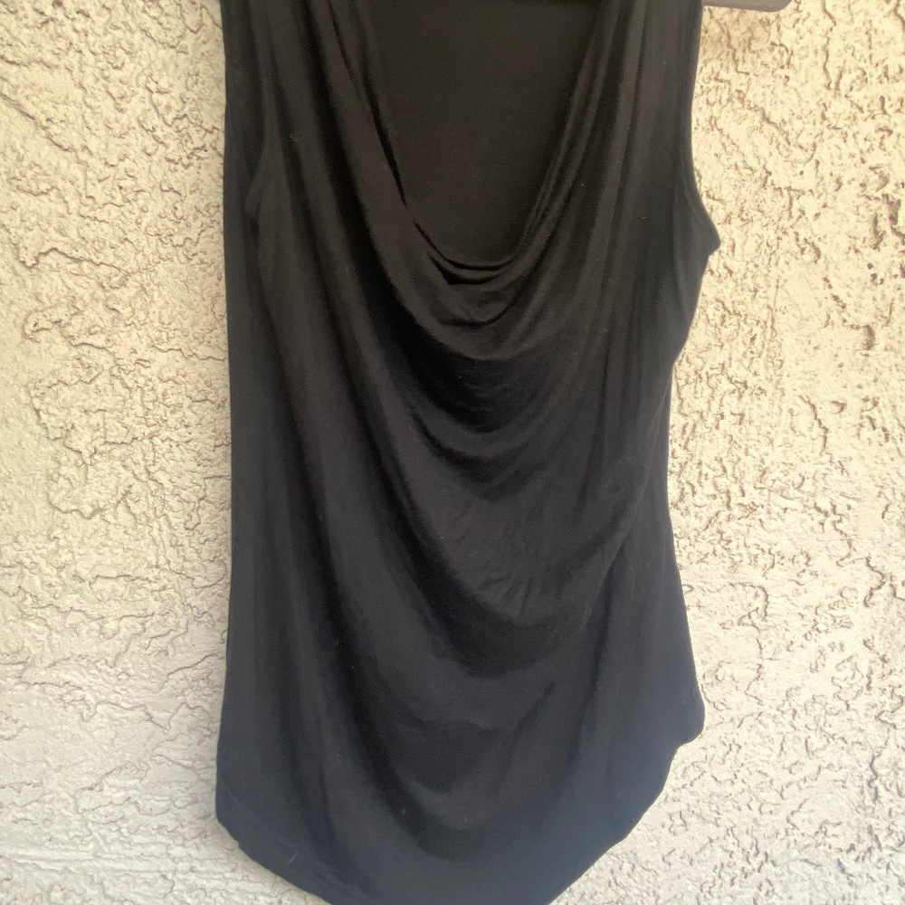 Black low cut sexy tank top